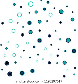 Light Blue, Green vector seamless cover with spots. Abstract illustration with colored bubbles in nature style. Pattern for design of fabric, wallpapers.