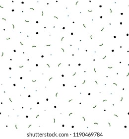 Light Blue, Green vector seamless background with bubbles, lines. Decorative design in abstract style with triangle structure. Trendy design for wallpaper, fabric makers.