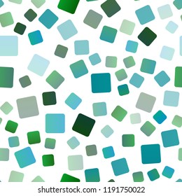 Light Blue, Green vector seamless layout with lines, rectangles. Glitter abstract illustration with rectangular shapes. The template can be used as a background.