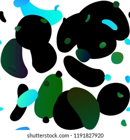 Light Blue, Green vector seamless backdrop with dots, spots. Abstract illustration with colored bubbles in nature style. Design for textile, fabric, wallpapers.