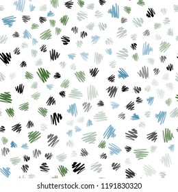 Light Blue, Green vector seamless layout with flat lines. Glitter abstract illustration with colored sticks. Template for your beautiful backgrounds.