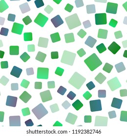 Light Blue, Green vector seamless cover in polygonal style. Illustration with set of colorful rectangles. The template can be used as a background.