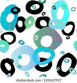 Light Blue, Green vector seamless template with spots. Colorful illustration with blurred circles in nature style. Template for business cards, websites.