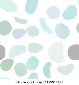 Light Blue, Green vector seamless backdrop with dots, spots. Blurred bubbles on abstract backdrop with colorful gradient. Trendy design for wallpaper, fabric makers.