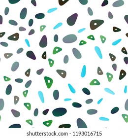 Light Blue, Green vector seamless cover in polygonal style with circles. Circles, lines on abstract background with colorful gradient. Best design for your ad, poster, banner.