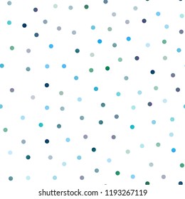 Light Blue, Green vector seamless template with circles. Blurred bubbles on abstract background with colorful gradient. New design for ad, poster, banner of your website.