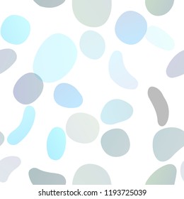 Light Blue, Green vector seamless cover with circles. Modern abstract illustration with colorful water drops. Pattern for design of fabric, wallpapers.