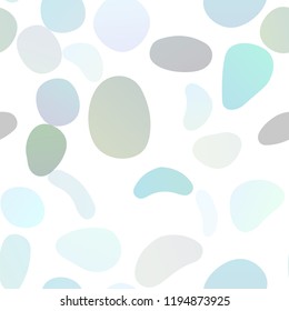 Light Blue, Green vector seamless background with bubbles. Glitter abstract illustration with blurred drops of rain. Pattern for design of window blinds, curtains.