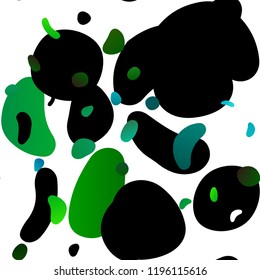 Light Blue, Green vector seamless pattern with spheres. Blurred decorative design in abstract style with bubbles. Pattern for design of fabric, wallpapers.