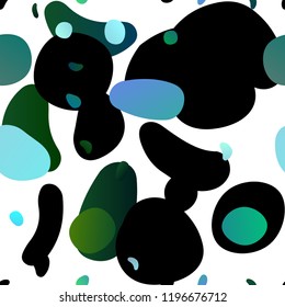 Light Blue, Green vector seamless background with bubbles. Abstract illustration with colored bubbles in nature style. Template for business cards, websites.