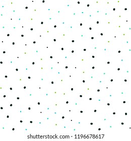 Light Blue, Green vector seamless texture with disks. Beautiful colored illustration with blurred circles in nature style. Pattern for design of fabric, wallpapers.