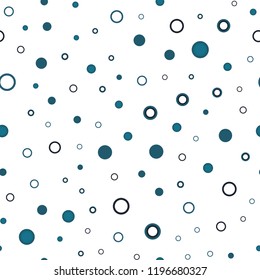 Light Blue, Green vector seamless template with circles. Illustration with set of shining colorful abstract circles. Pattern for design of window blinds, curtains.
