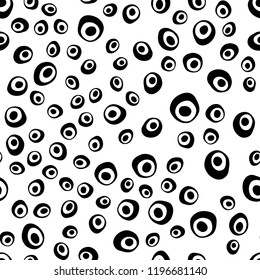 Light Blue, Green vector seamless layout with circle spots. Glitter abstract illustration with blurred drops of rain. Pattern for design of fabric, wallpapers.