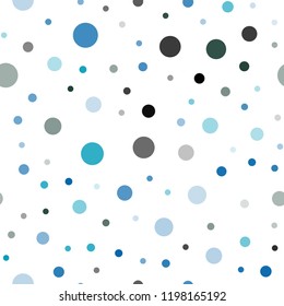 Light Blue, Green vector seamless template with circles. Abstract illustration with colored bubbles in nature style. Pattern for trendy fabric, wallpapers.