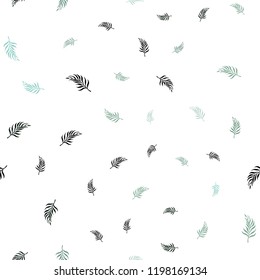 Light Blue, Green vector seamless natural artwork with leaves. An elegant bright illustration with leaves in Natural style. Trendy design for wallpaper, fabric makers.