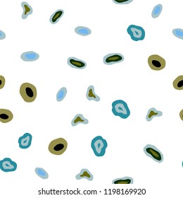 Light Blue, Green vector seamless pattern with spheres. Modern abstract illustration with colorful water drops. Pattern for design of window blinds, curtains.