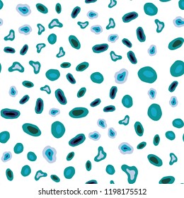 Light Blue, Green vector seamless texture with disks. Modern abstract illustration with colorful water drops. Pattern for trendy fabric, wallpapers.