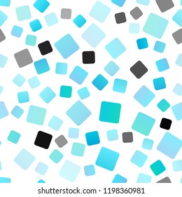 Light Blue, Green vector seamless pattern in square style. Decorative design in abstract style with rectangles. Smart design for your business advert.