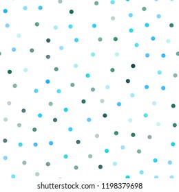 Light Blue, Green vector seamless background with bubbles. Blurred decorative design in abstract style with bubbles. Beautiful design for your business natural advert.