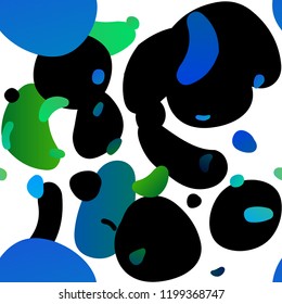 Light Blue, Green vector seamless texture with disks. Illustration with set of shining colorful abstract circles. Template for business cards, websites.