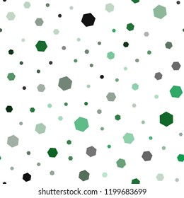 Light Blue, Green vector seamless layout with hexagonal shapes. Design in abstract style with hexagons. Pattern for ads, leaflets.