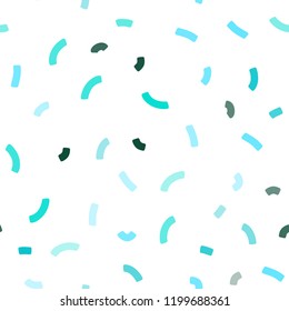 Light Blue, Green vector seamless pattern with bent ribbons. Geometric illustration in marble style with gradient.  Brand new design for your ads, poster, banner.