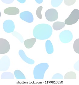 Light Blue, Green vector seamless background with bubbles. Abstract illustration with colored bubbles in nature style. Pattern for trendy fabric, wallpapers.