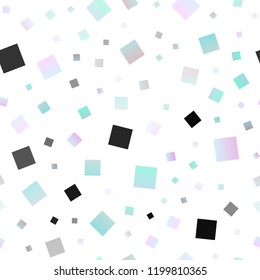 Light Blue, Green vector seamless texture in rectangular style. Modern abstract illustration with colorful rectangles. Smart design for your business advert.