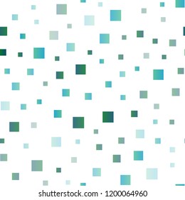 Light Blue, Green vector seamless background with rectangles. Illustration with set of colorful rectangles. Best design for your ad, poster, banner.