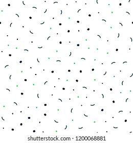 Light Blue, Green vector seamless texture with disks, lines. Modern abstract colorful illustration with spheres and lines. Pattern for design of window blinds, curtains.
