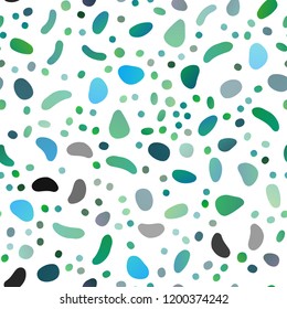 Light Blue, Green vector seamless cover with circles. Modern abstract illustration with colorful water drops. Pattern for trendy fabric, wallpapers.