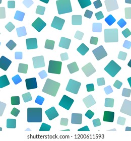 Light Blue, Green vector seamless backdrop with rectangles, squares. Decorative design in abstract style with rectangles. Modern template for your landing page.