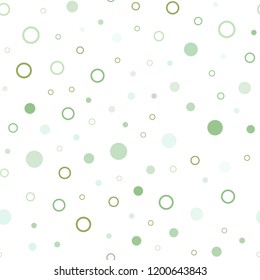 Light Blue, Green vector seamless template with circles. Blurred decorative design in abstract style with bubbles. Template for business cards, websites.