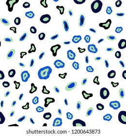 Light Blue, Green vector seamless layout with circle shapes. Modern abstract illustration with colorful water drops. Pattern for design of fabric, wallpapers.
