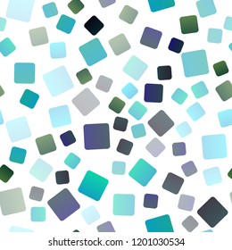 Light Blue, Green vector seamless template with crystals, rectangles. Rectangles on abstract background with colorful gradient. The template can be used as a background.