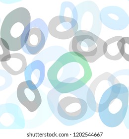 Light Blue, Green vector seamless backdrop with dots, spots. Modern abstract illustration with colorful water drops. Pattern for design of fabric, wallpapers.