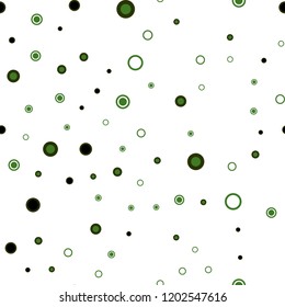 Light Blue, Green vector seamless layout with circle shapes. Illustration with set of shining colorful abstract circles. Design for textile, fabric, wallpapers.