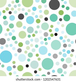 Light Blue, Green vector seamless backdrop with dots. Beautiful colored illustration with blurred circles in nature style. Completely new template for your brand book.