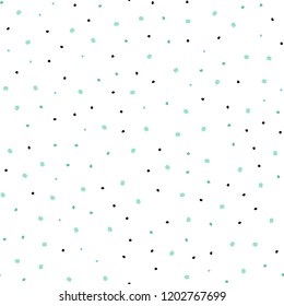 Light Blue, Green vector seamless background with bubbles. Glitter abstract illustration with blurred drops of rain. Design for textile, fabric, wallpapers.
