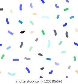 Light Blue, Green vector seamless background with lava shapes. Modern gradient abstract illustration with bandy lines. A new texture for your  ad, booklets, leaflets.