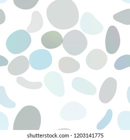 Light Blue, Green vector seamless pattern with spheres. Glitter abstract illustration with blurred drops of rain. Pattern for design of window blinds, curtains.