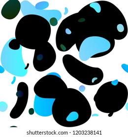 Light Blue, Green vector seamless template with spots. Colorful illustration with blurred circles in nature style. Pattern for trendy fabric, wallpapers.