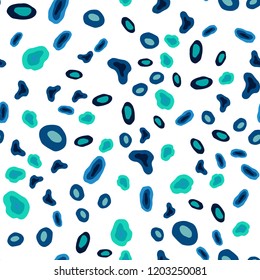 Light Blue, Green vector seamless texture with disks. Blurred bubbles on abstract background with colorful gradient. Pattern for trendy fabric, wallpapers.