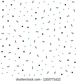 Light Blue, Green vector seamless backdrop with dots and lines. Colorful illustration with circles and lines in futuristic style. Design for textile, fabric, wallpapers.