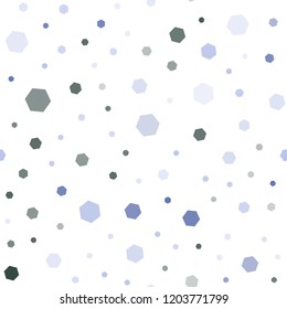 Light Blue, Green vector seamless layout with hexagonal shapes. Colorful hexagons on white backdrop. Pattern can for your ad, booklets.