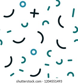 Light Blue, Green vector seamless layout with simple elements. Decorative abstract design of repeating lines, circles. Template for business cards, websites.