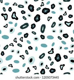Light Blue, Green vector seamless pattern with spheres. Glitter abstract illustration with blurred drops of rain. Pattern for trendy fabric, wallpapers.
