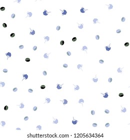 Light Blue, Green vector seamless background with coffee, beans. Decorative gradient design of coffee cups and beans. Pattern for ad, booklets, leaflets of restaurants.