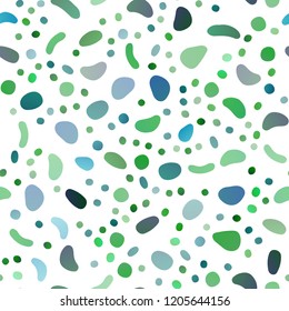 Light Blue, Green vector seamless layout with circle spots. Abstract illustration with colored bubbles in nature style. Trendy design for wallpaper, fabric makers.