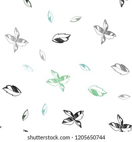 Light Blue, Green vector seamless abstract pattern with leaves. Modern geometrical abstract illustration with leaves. Template for business cards, websites.